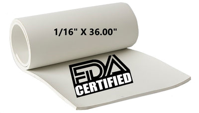 1/16" X 36.00" FDA FOOD GRADE NEOPRENE RUBBER - The Rubber Sheet Roll Store
