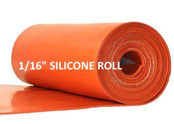 1/16" THICK SILICONE RUBBER ROLL - The Rubber Sheet Roll Store