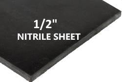 1/2" THICK NITRILE, BUNA-N, NBR RUBBER SHEET - The Rubber Sheet Roll Store