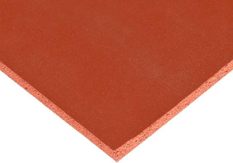 3/32" Red Silicone Sponge - Medium Grade - 36" Wide Roll - 50&