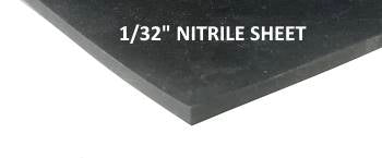 1/32" THICK NITRILE, BUNA-N, NBR RUBBER SHEET - The Rubber Sheet Roll Store