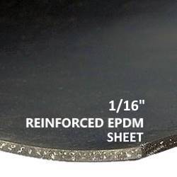 1/16" THICK REINFORCED EPDM RUBBER SHEET & ROLL - The Rubber Sheet Roll Store