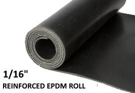 1/16" THICK REINFORCED EPDM RUBBER SHEET & ROLL