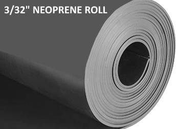 Roll of neoprene rubber 3/32" inch thick.
