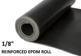 1/8" THICK REINFORCED EPDM RUBBER SHEET & ROLL - The Rubber Sheet Roll Store