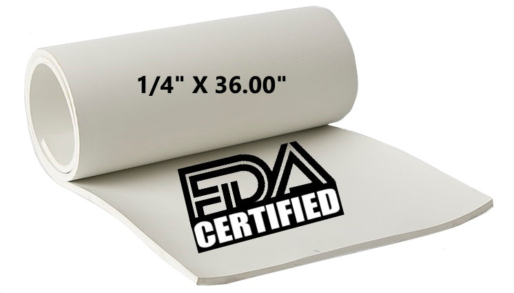 1/4" THICK FDA NEOPRENE SHEETS - The Rubber Sheet Roll Store