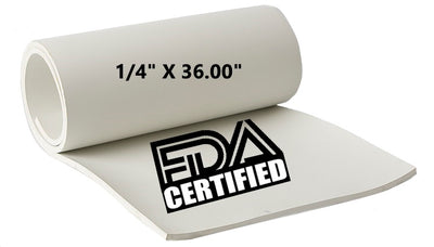1/4" THICK FDA NEOPRENE SHEETS - The Rubber Sheet Roll Store