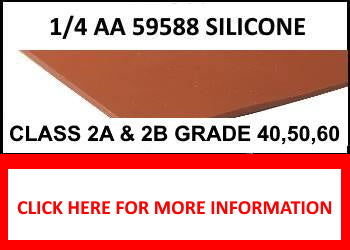 1/4"aa 59588 military specification silicone rubber