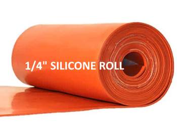Roll, Silicone, 1/4 in. Thick, 15 ft., 60A