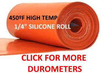 1/4"  SILICONE RUBBER ROLL - The Rubber Sheet Roll Store